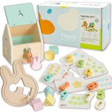 Classic World Pastel drveni set prvih edukativnih igračaka, 25 dijelova, 12–18 mjeseci Cijene