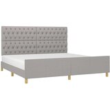  Za krevet s uzglavljem svjetlosivi 200x200 cm od tkanine | shoptok.hr