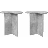  Bocni stol 2 pcs Betonska siva Ø 39 x 38 cm Konstruirano drvo | shoptok.hr