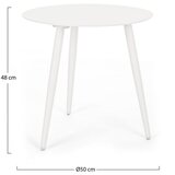 BIZZOTTO Aluminijasta okrogla vrtna mizica ø 50 cm Ridley – | Shoptok.si