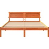  Krevetna konstrukcija S LED lampica s uzglavljem Voštano smeđa 150 x 200 cm | shoptok.hr