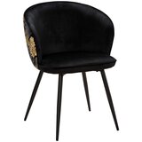 MID.YOU NASLANJAČ, les, kovina, tekstil črna, zlate barve | Shoptok.si