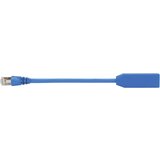 Telegärtner Omrežni adapter \, CAT 7\, moški konektor RJ45 na ženski kon. RJ45\, 0\,2 m\, moder L00000A0274, (20410536) | Shoptok.si