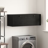 vidaXL Omarica na steni Črni hrast 100 x 36.5 x 35 cm Konstruiran les | Shoptok.si
