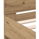 Postelja z LED svetlobo Artisan Oak 75x190 cm Izdelano iz umetnega lesa | Shoptok.si