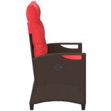  Vrtna klupa Smeđa i crvena 105 x 60 x 112 cm Čelik i poliester - Smeđe-crvena | shoptok.hr