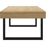  Stolić za kavu svjetlosmeđi i crni 120x60x40 cm MDF i željezo | shoptok.hr