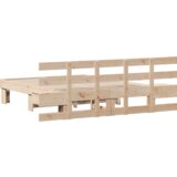 vidaXL krevetna konstrukcija smeđa 120 x 190 cm masivna borovina | shoptok.hr