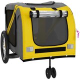 Prikolica za bicikl za ljubimce žuto-siva od tkanine i željeza | shoptok.hr