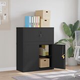 Ormarić za spise crni 90 x 40 x 110 cm čelični | shoptok.hr