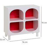 Casa Selección Rdeče-bel regal 76x70 cm – | Shoptok.si