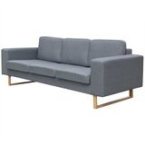 vidaXL Kauč Trosjed tkanina Svijetlo sivi | shoptok.hr