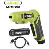 Ryobi Kompaktni bežični okretni odvijač USB Lithium™ 4V (2,0 Ah) ( RSDP4-120G ) | ePonuda.com