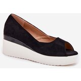 Boto Women's Wedge Sandals Made of Eco Suede Black Velira | ePonuda.com