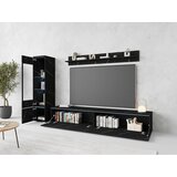 P & B Dnevni Regal Vera, Črna Marmorirana, 3-Delno, Led | Shoptok.si