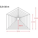  Uklonjivi šator za stoku PVC 550 g/m² 3,3 x 16 m tamnozeleni | shoptok.hr
