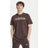 Adidas Majica Essentials Linear Logo IZ4768 Rjava Regular Fit