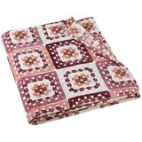 Catherine Lansfield Rožnata odeja iz mikropliša 130x170 cm Crochet Print – | Shoptok.si