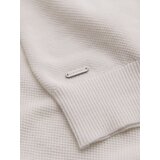 Ombre Men's cotton structured knit polo shirt - broken white | ePonuda.com