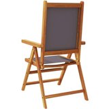  Vrtne stolice 2 kom antracit od masivnog drva bagrema i tkanine | shoptok.hr