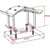 Kapa za dimnjak od nehrđajućeg čelika 60 x 80 x 39 cm | shoptok.hr