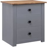 vidaXL Nočna omarica siva 46x40x57 cm borovina Panama Range | Shoptok.si