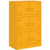 Maison Chic Komoda - Predalnik gorčično rumena 67x39x107 cm jeklo, (21715639) Cene