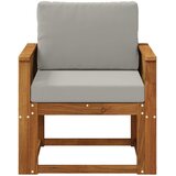  Srednja sofa za van Čvrsto drvo akacije Prirodna | shoptok.hr