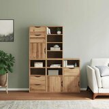 Bočni ormarići 5 kom ODDA 40x24x79 cm puno drvo bor | shoptok.hr