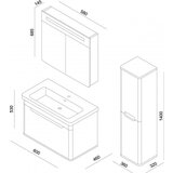 Lineart Ogledalo LINEART WING 600 white (WNG0600W.MR) | Eponuda.com