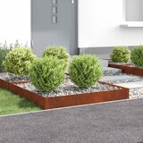  Ograda oko Travnjaka 4 pcs 100 x 100 x 20 cm Čelik Rđa Cene