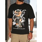 DStreet T-shirt męski z nadrukiem czarna | Shoptok.si