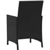  3-dijelni bistro set s jastucima crni od poliratana | shoptok.hr
