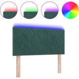  LED uzglavlje dijamantnih blokova tamno zelena 100 cm baršunasto | shoptok.hr