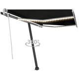 vidaXL tenda na ručno uvlačenje s LED svjetlima 300 x 250 cm antracit Cijene