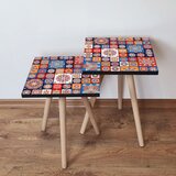 Hanah home 2Shp7 - multicolor multicolor nesting table (2 pieces) | ePonuda.com