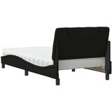 Krevet s madracem crni 100 x 200 cm od tkanine | Eponuda.com