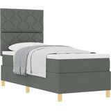 vidaXL Box Spring postelja z vzmetnico temno siva 80x200 cm tkanina | Shoptok.si