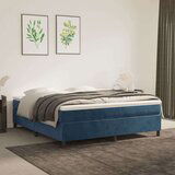  Box spring posteljni okvir temno moder 160x200 cm žamet, (20795019) | Shoptok.si