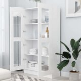vidaXL Vitrina bijela 82,5 x 30,5 x 150 cm od iverice | shoptok.hr