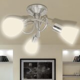 vidaXL Stropna lampa s staklenim abažurima 3 E14 žarulje cijene
