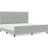  Krevetna Konstrukcija Svjetlosiva 200x200 cm Baršun | shoptok.hr