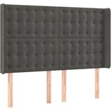  LED uzglavlje tamnosivo 147x16x118/128 cm baršunasto | shoptok.hr