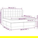  Box spring postelja z vzmetnico svetlo siva 180x200 cm žamet, (20789825) | Shoptok.si