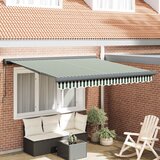  Povlačivi tende Zelena i bijela 350 x 250 cm Platno i Aluminij | shoptok.hr