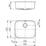 Alveus NERJAVNO POMIVALNO KORITO MONARCH VARIANT 10, GOLD 480X400 MM | Shoptok.si
