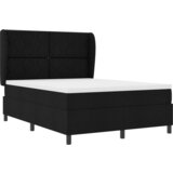 Box Spring Krevet s Madracem - Crna 140x200 cm Tkanina | shoptok.hr