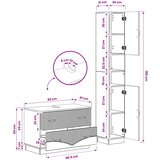  Set kupaonskih ormara od 2 dijela HOORN Crna Konstruirano drvo | shoptok.hr