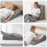  Jastučić u obliku klinasti jastučić Siva 69 x 64 x 19 cm | shoptok.hr