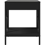  Stolić za kavu s beskonačnim LED svjetlima crni 40x40x49 cm | shoptok.hr